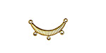 Stampt Antique Gold (plated) Ribbed Arc 3 Ring Connector 20mm