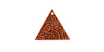 Stampt Antique Copper (plated) Floral Embossed Triangle 17x15mm