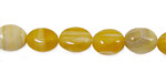 Yellow Botswana Agate Flat Oval 10x8mm