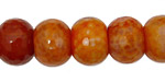 Fire Agate Faceted Rondelle 15mm