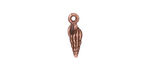 TierraCast Antique Copper (plated) Spindle Shell Charm 4x14mm