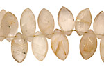 Rutilated Quartz Faceted Spear Drops 7-10x14-24mm