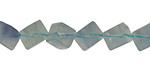 Blue Green Flourite Diagonal Drilled Cube 12mm