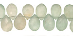Green Fluorite Graduated Color Faceted Flat Teardrop 7-10x9-13mm