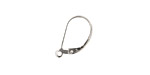Sterling Silver Plain w/ Ring Leverback