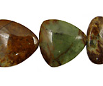 Petrified Green Opal Triangle 25mm