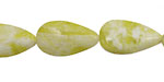 Natural Lemon Jade Flat Teardrop 22x12mm
