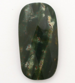 Bloodstone Faceted Oval Pendant 56x26mm