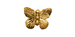 Stampt Antique Gold (plated) Butterfly Charm 19x15mm