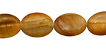 Honey Tiger Eye Flat Oval 16x12mm