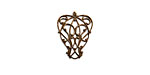 Vintaj Natural Brass Lyrical Filigree Connector 23x12mm