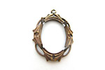 Vintaj Natural Brass Open Work Setting 20x27mm