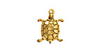Stampt Antique Gold (plated) Turtle Charm 12.5x17mm