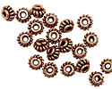 Antique Copper Coiled Rondelle 4x6mm