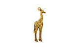 Stampt Antique Gold (plated) Giraffe Charm 7x23mm