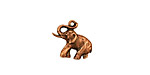 Stampt Antique Copper (plated) Elephant Charm 14.5x13mm