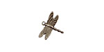 Stampt Pewter (plated) Dragonfly Charm 15x13mm
