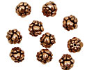 Antique Copper Pebbled Round 7mm