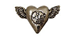 Green Girl Pewter Follow Heart 18x32mm