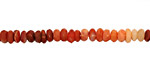 Mexican Fire Opal Faceted Rondelle 4-5mm