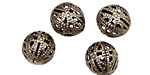 Stampt Pewter (plated) Filigree Ball 12mm