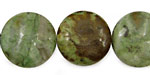 Petrified Green Opal Puff Coin 20mm