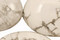 White Howlite Flat Oval 25x18mm