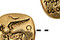 Green Girl Gold (plated pewter) Sphinx 15mm