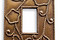 Vintaj Natural Brass Rustic Daisy Window 19x36mm