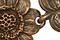 Green Girl Shibuichi Large Sunflower Clasp 45x25mm