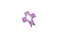 Lilac Faceted Cross 10x12mm