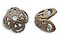 Vintaj Natural Brass Filigree Bead Cap 7mm