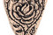 Green Girl Pewter Heart Rose Pendant 28x19mm