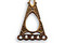 Vintaj Natural Brass Dangles & Drops Connector 10x16mm