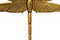 Stampt Antique Gold (plated) Emperor Dragonfly Pendant 50x43mm