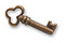 Vintaj Natural Brass Teensie Key 8x18mm