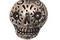 Green Girl Pewter Sugar Skull 14x15mm