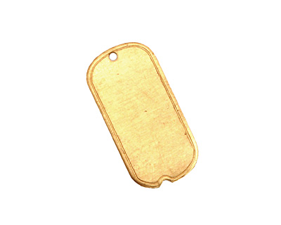 Brass Mini Dog Tag Blank 12x25mm