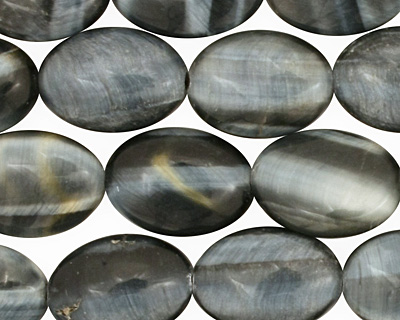 Honey Tiger Eye (blue) Flat Oval 14x10mm