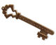 Vintaj Natural Brass Gate Key w/ Hole 15x57mm