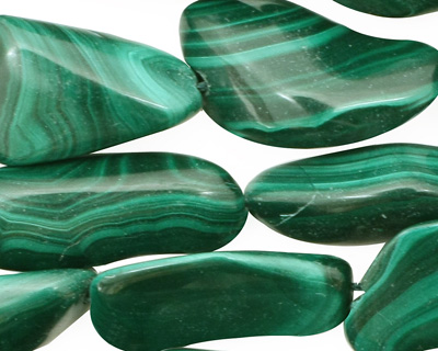 Malachite Tumbled Nugget 17-30x9-14mm