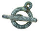 Grace Lampwork Liquid Blue Toggle Clasp 25-26x31-32mm, 39-40mm bar
