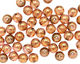 Czech Glass Luster Rose/Gold Topaz Round 6mm