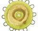Jangles Ceramic Chartreuse, Sand Pinwheel 43-44mm