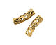 Stampt Antique Gold (plated) Arched Filigree Tube Bead 19x6mm