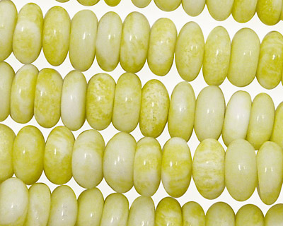 Natural Lemon Jade Rondelle 9mm