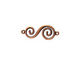 Nunn Design Antique Copper (plated) Swirl Connector 32x14mm