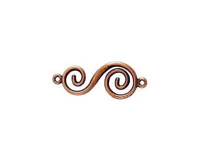 Nunn Design Antique Copper (plated) Swirl Connector 32x14mm
