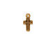TierraCast Antique Gold (plated) Beaded Cross Charm 7x15mm