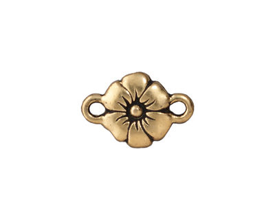 TierraCast Antique Gold (plated) Flower Link 19x13mm